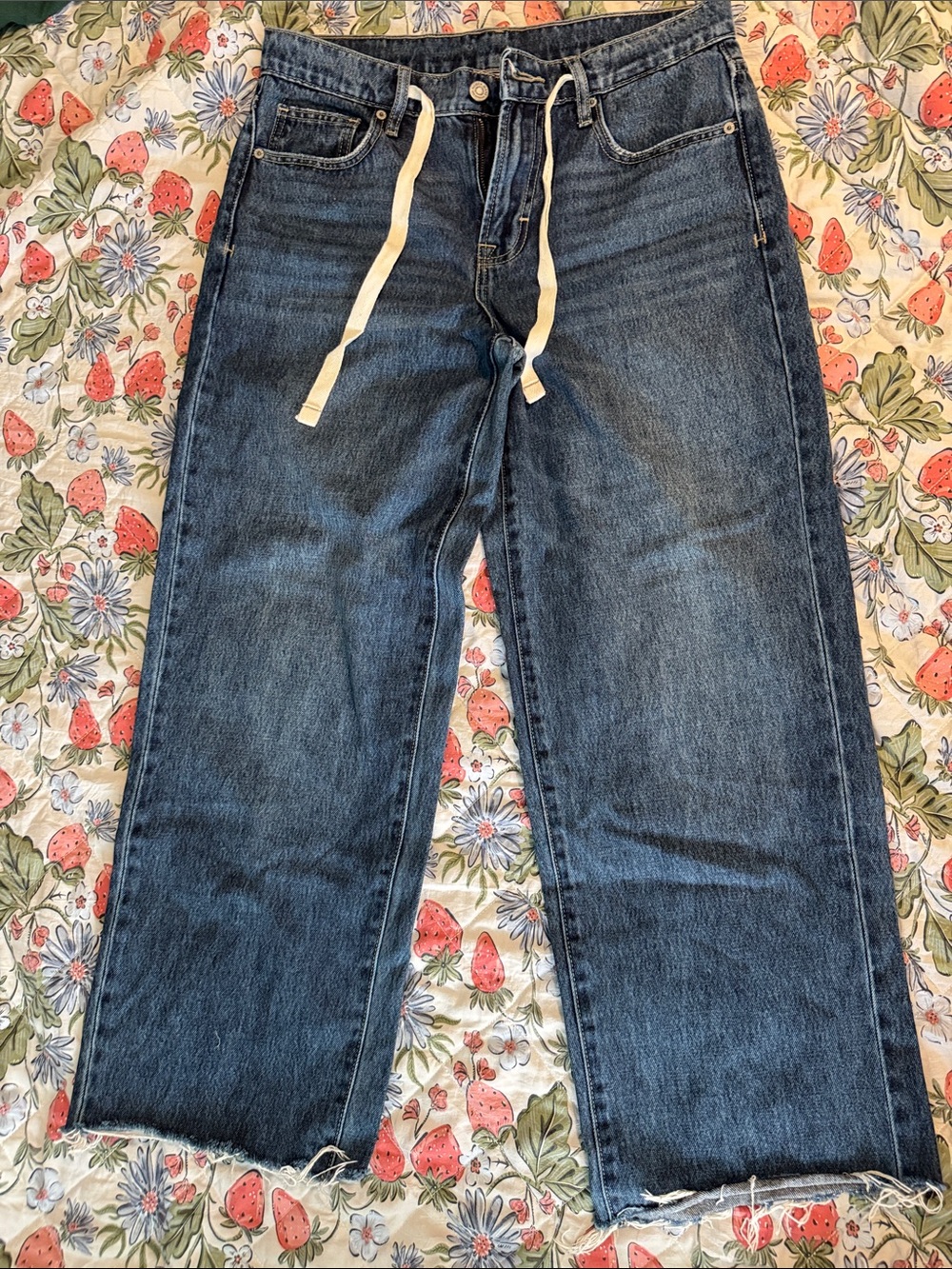 Hidden Jeans Women's Dark Blue Straight-Leg Jeans with Drawstring Waist